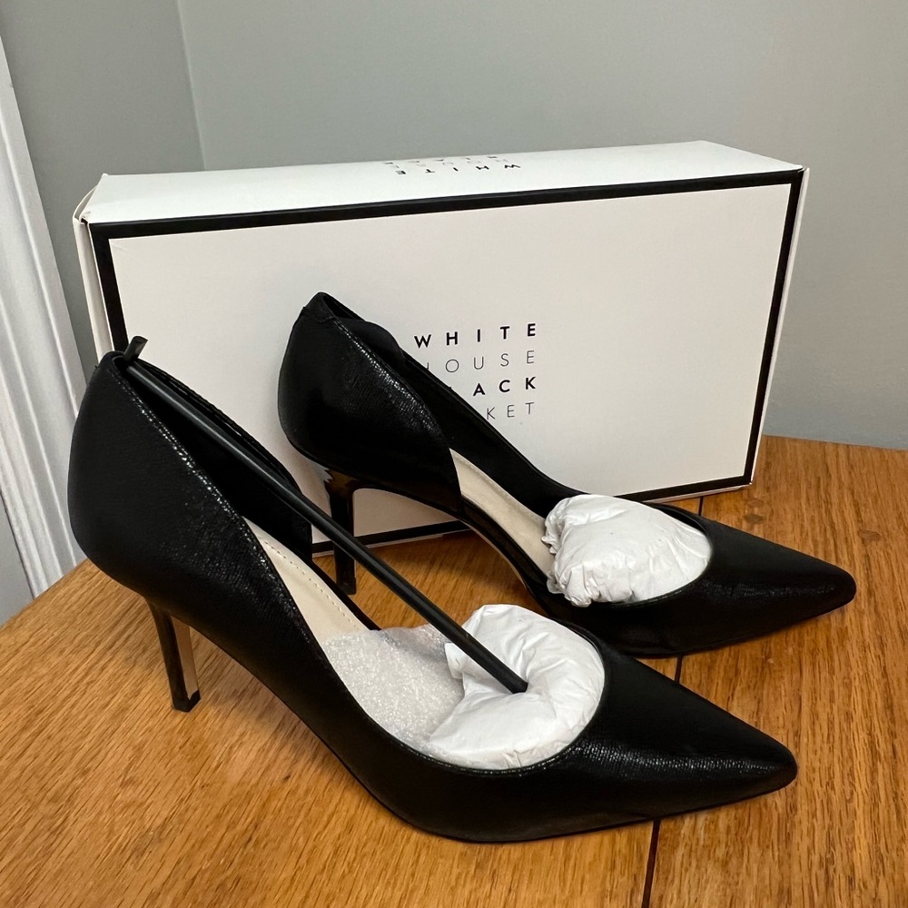 White House Black Market Classic Black D’Orsay Pumps